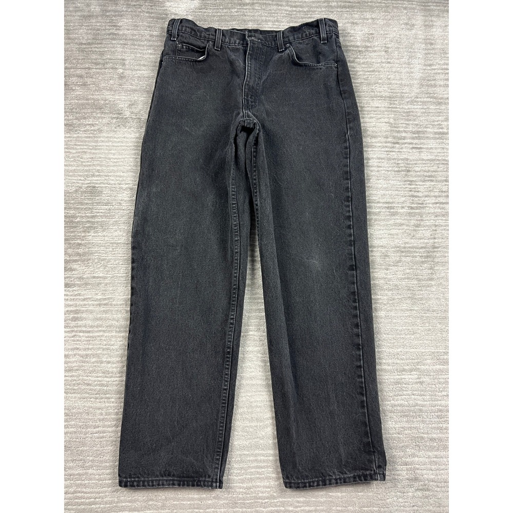 Levi's Jeans Mens 36 Black 550 Relaxed Fit Orange Tab Faded Denim Straight Leg